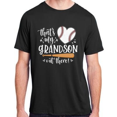 That's My Grandson Out There Baseball Grandma Mother's Day Adult ChromaSoft Performance T-Shirt