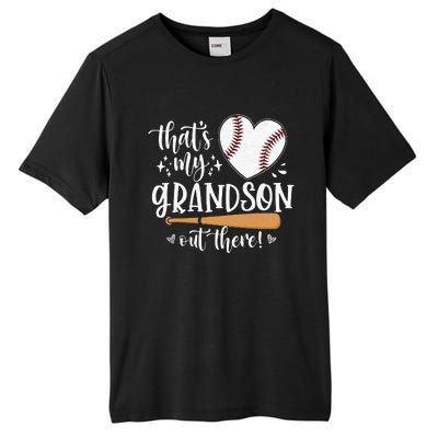 That's My Grandson Out There Baseball Grandma Mother's Day Tall Fusion ChromaSoft Performance T-Shirt