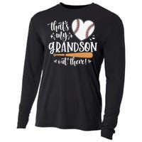 That's My Grandson Out There Baseball Grandma Mother's Day Cooling Performance Long Sleeve Crew