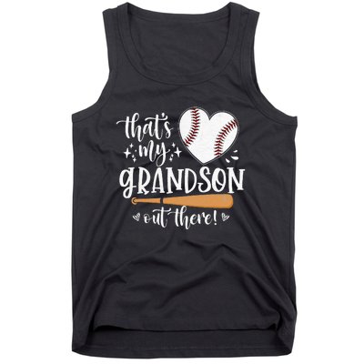 That's My Grandson Out There Baseball Grandma Mother's Day Tank Top