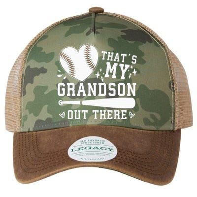 Thats My Grandson Out There Baseball Grandma Legacy Tie Dye Trucker Hat