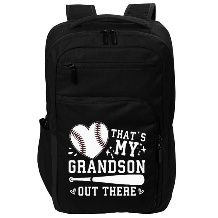 Thats My Grandson Out There Baseball Grandma Impact Tech Backpack