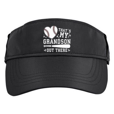 Thats My Grandson Out There Baseball Grandma Adult Drive Performance Visor