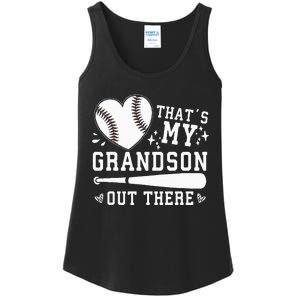 Thats My Grandson Out There Baseball Grandma Ladies Essential Tank