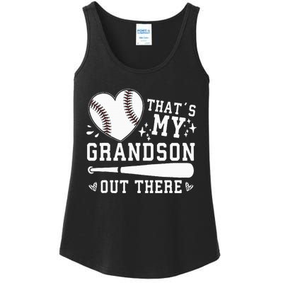 Thats My Grandson Out There Baseball Grandma Ladies Essential Tank