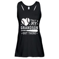 Thats My Grandson Out There Baseball Grandma Ladies Essential Flowy Tank