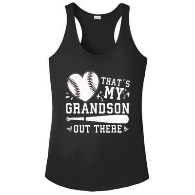 Thats My Grandson Out There Baseball Grandma Ladies PosiCharge Competitor Racerback Tank