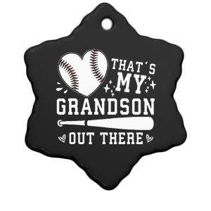 Thats My Grandson Out There Baseball Grandma Ceramic Star Ornament