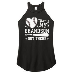 Thats My Grandson Out There Baseball Grandma Women's Perfect Tri Rocker Tank