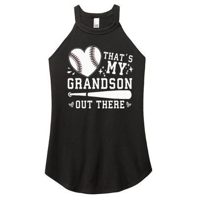 Thats My Grandson Out There Baseball Grandma Women's Perfect Tri Rocker Tank