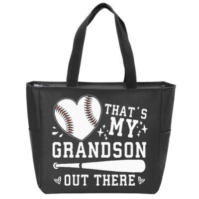 Thats My Grandson Out There Baseball Grandma Zip Tote Bag