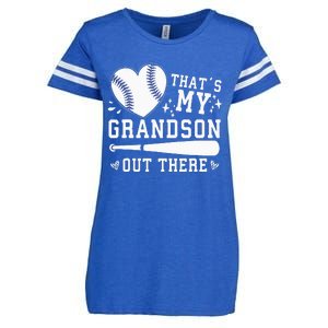 Thats My Grandson Out There Baseball Grandma Enza Ladies Jersey Football T-Shirt