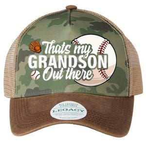 ThatS My Grandson Out There Baseball Grandpa Grandma Legacy Tie Dye Trucker Hat