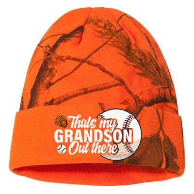 ThatS My Grandson Out There Baseball Grandpa Grandma Kati Licensed 12" Camo Beanie