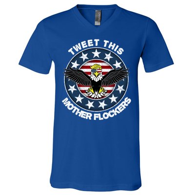 Trump Merica Gift Trump Merica Gift Funny Cute Gift V-Neck T-Shirt