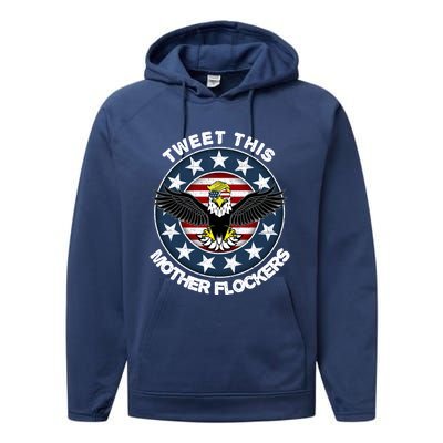 Trump Merica Gift Trump Merica Gift Funny Cute Gift Performance Fleece Hoodie