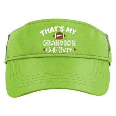 Thats My Grandson Out There Funny Football Grandma Adult Drive Performance Visor