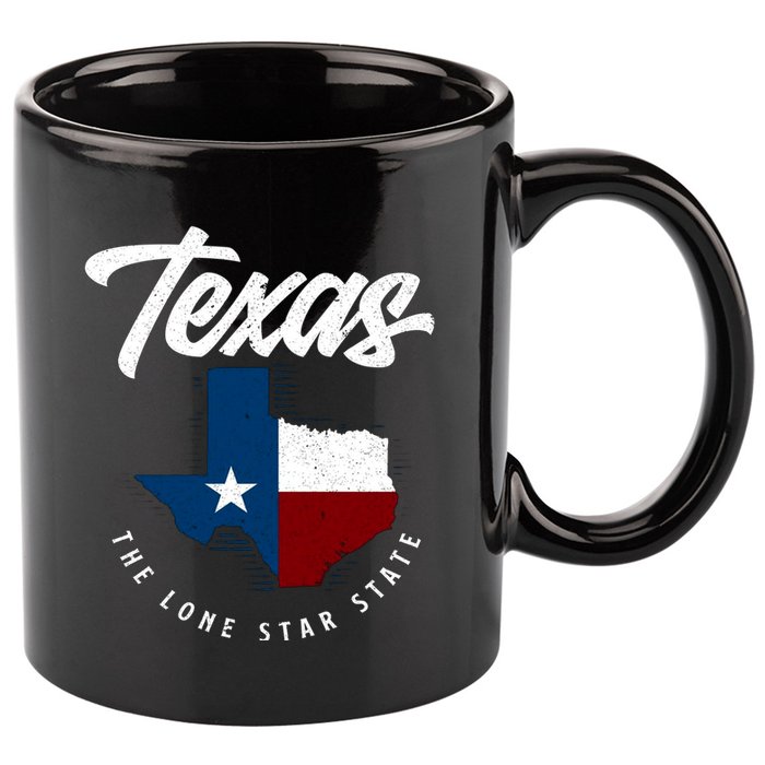 Texas Map Gift Texas The Lone Star State 11oz C Handle Ceramic Mug