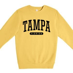 Tampa Meaningful Gift College University Style Fl Usa Premium Crewneck Sweatshirt