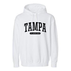 Tampa Meaningful Gift College University Style Fl Usa Garment-Dyed Fleece Hoodie