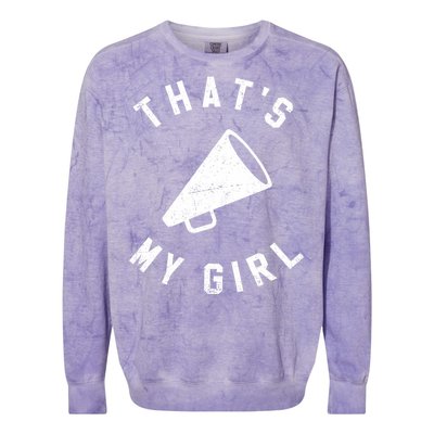 ThatS My Girl Cheerleading Colorblast Crewneck Sweatshirt