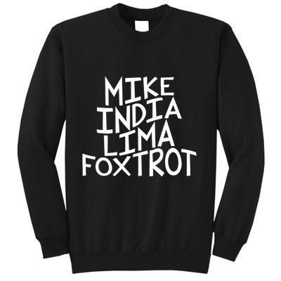 Trendy MILF Gift For Mothers Day Mike India Lima Foxtrot Sweatshirt