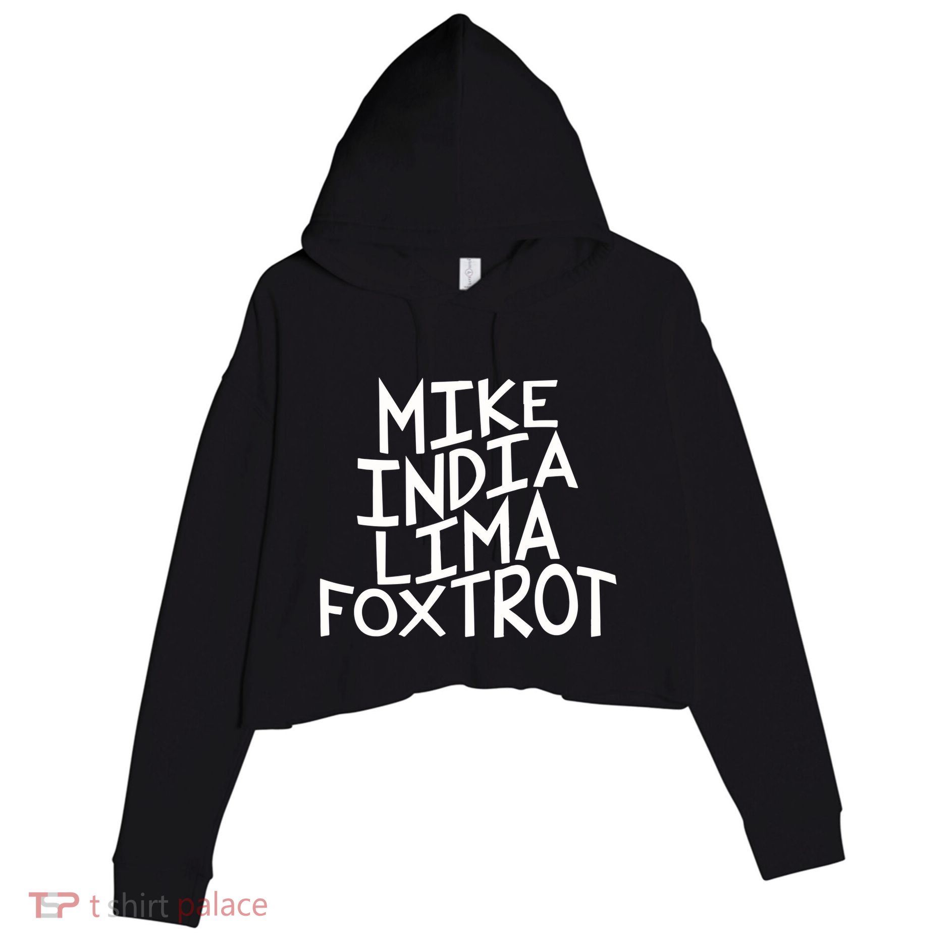 Trendy MILF Gift For Mothers Day Mike India Lima Foxtrot Crop Fleece Hoodie
