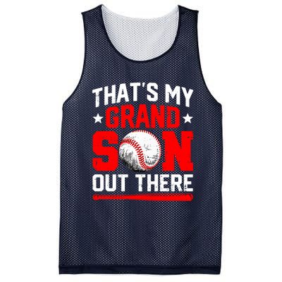 That's My Grandson Out There Grandparent Baseball Mama Papa Mesh Reversible Basketball Jersey Tank