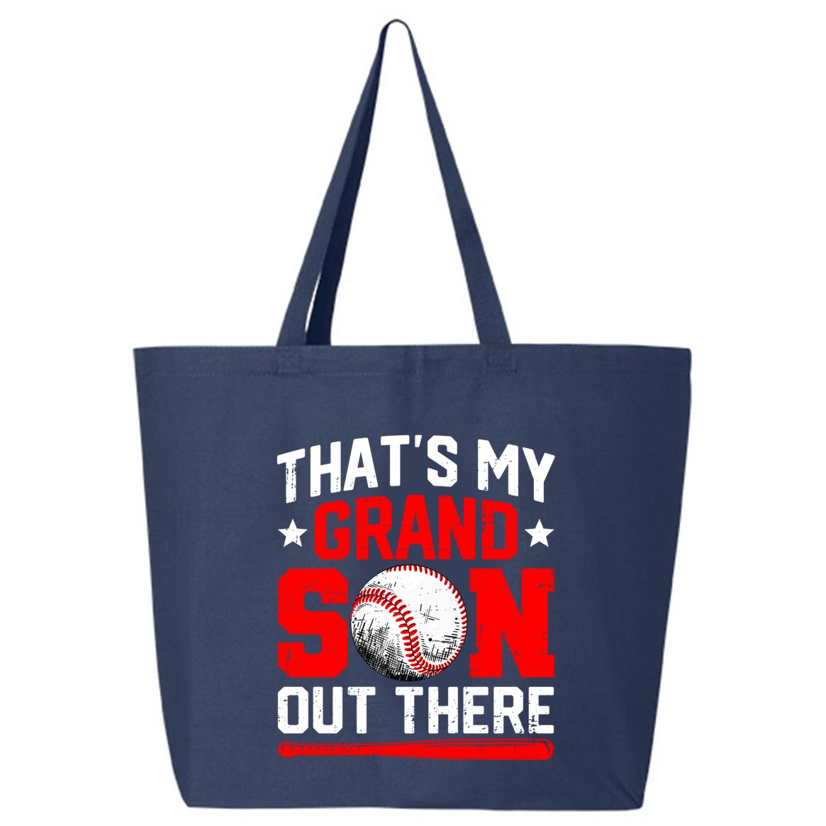That's My Grandson Out There Grandparent Baseball Mama Papa 25L Jumbo Tote