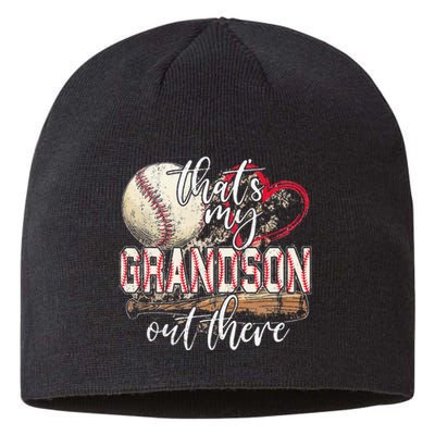 Thats My Grandson Out There Baseball Grandma Mothers Day Sustainable Beanie