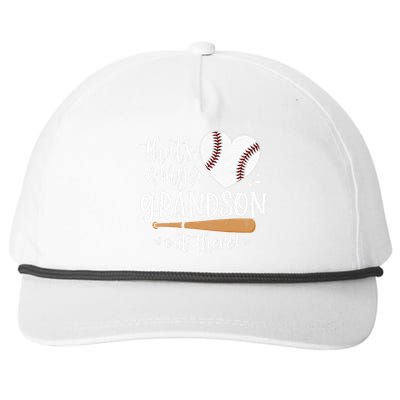 Thats My Grandson Out There Baseball Grandma Mothers Day Snapback Five-Panel Rope Hat