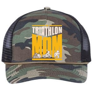 Triathlon Mom Gift Retro Rope Trucker Hat Cap