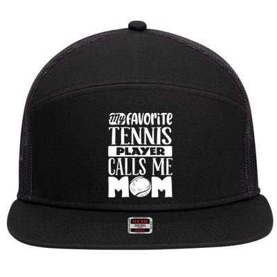 Tennis Mom Gift Tennis Lover Gift 7 Panel Mesh Trucker Snapback Hat