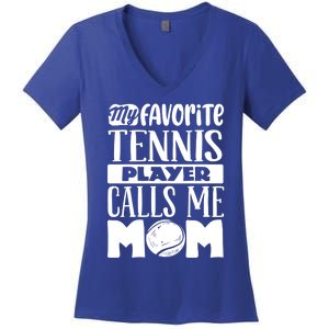 Tennis Mom Gift Tennis Lover Gift Women's V-Neck T-Shirt