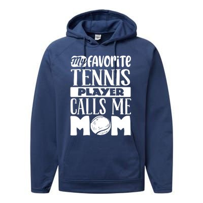 Tennis Mom Gift Tennis Lover Gift Performance Fleece Hoodie