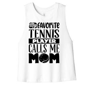 Tennis Mom Gift Tennis Lover Gift Women's Racerback Cropped Tank