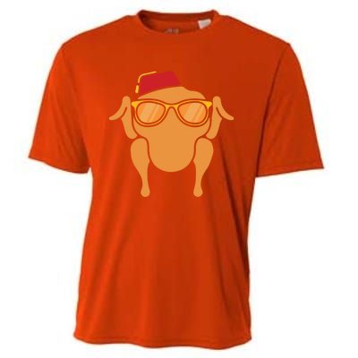 Thanksgiving Meaningful Gift Turkey Head Funny Gift For Friends Cool Gift Cooling Performance Crew T-Shirt