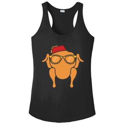 Thanksgiving Meaningful Gift Turkey Head Funny Gift For Friends Cool Gift Ladies PosiCharge Competitor Racerback Tank