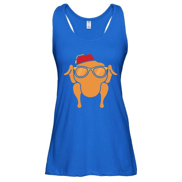 Thanksgiving Meaningful Gift Turkey Head Funny Gift For Friends Cool Gift Ladies Essential Flowy Tank