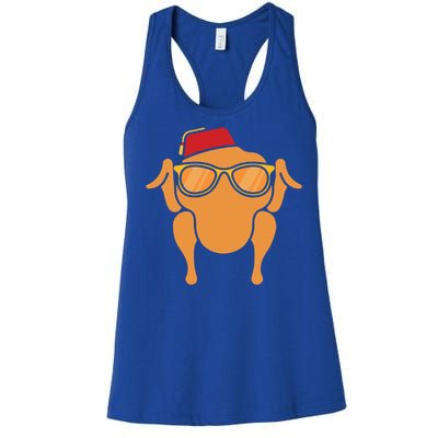 Thanksgiving Meaningful Gift Turkey Head Funny Gift For Friends Cool Gift Women's Racerback Tank