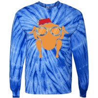 Thanksgiving Meaningful Gift Turkey Head Funny Gift For Friends Cool Gift Tie-Dye Long Sleeve Shirt