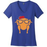 Thanksgiving Meaningful Gift Turkey Head Funny Gift For Friends Cool Gift Women's V-Neck T-Shirt