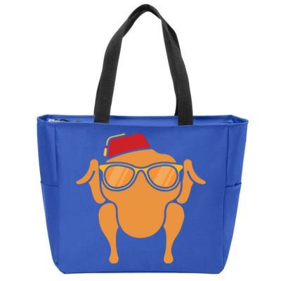 Thanksgiving Meaningful Gift Turkey Head Funny Gift For Friends Cool Gift Zip Tote Bag