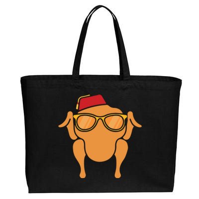 Thanksgiving Meaningful Gift Turkey Head Funny Gift For Friends Cool Gift Cotton Canvas Jumbo Tote