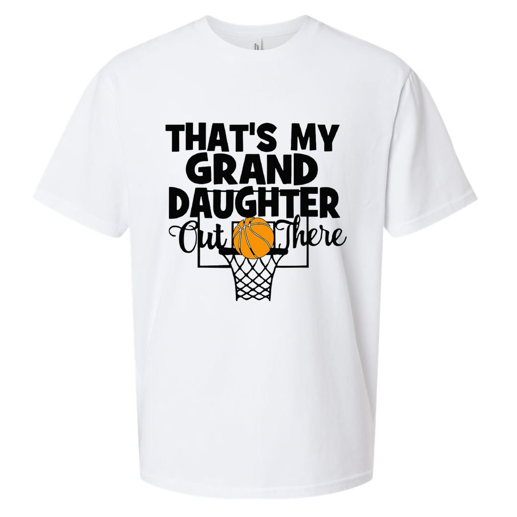 That's My Granddaughter Out There Basketball Grandma Grandpa Sueded Cloud Jersey T-Shirt