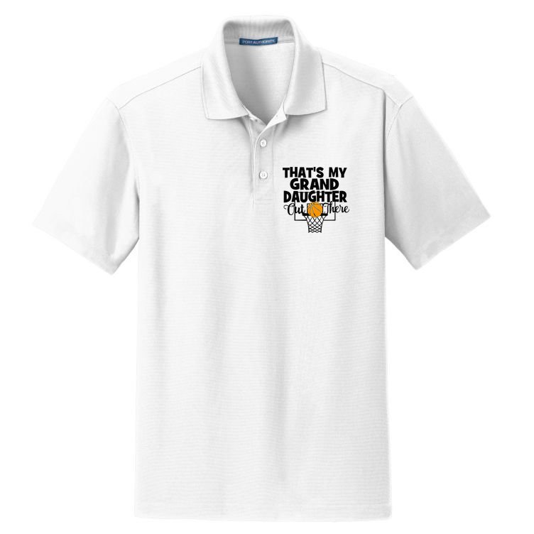 That's My Granddaughter Out There Basketball Grandma Grandpa Dry Zone Grid Polo