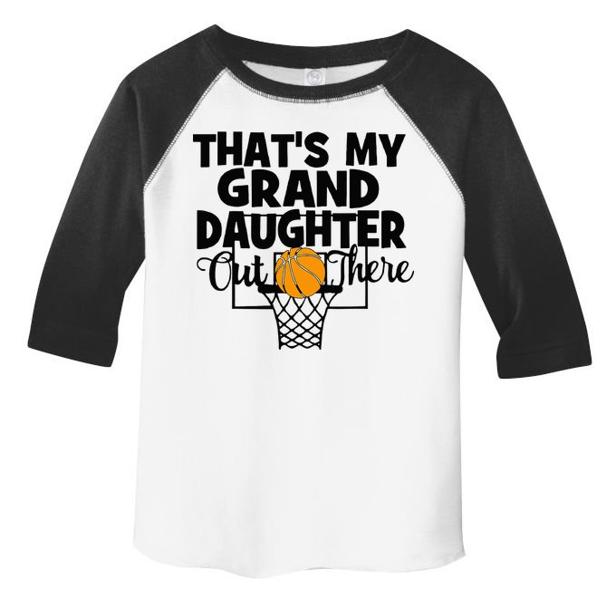 That's My Granddaughter Out There Basketball Grandma Grandpa Toddler Fine Jersey T-Shirt