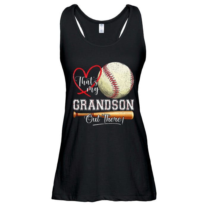 ThatS My Grandson Out There Baseball Grandma MotherS Day Gift Ladies Essential Flowy Tank