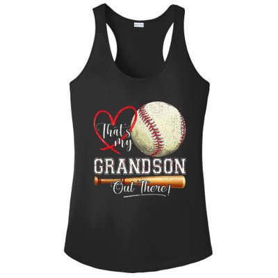 ThatS My Grandson Out There Baseball Grandma MotherS Day Gift Ladies PosiCharge Competitor Racerback Tank