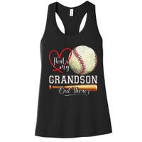 ThatS My Grandson Out There Baseball Grandma MotherS Day Gift Women's Racerback Tank